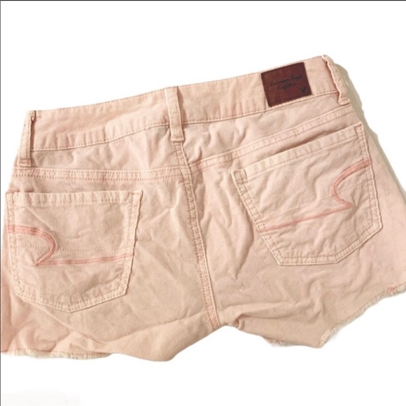 🍒2/20$ AMERICAN EAGLE Fine Corduroy Shorts Light Pink - Picture 4 of 7